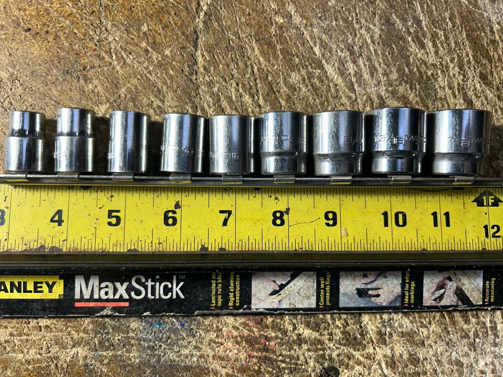 MATCO Tools 9pc 3/8″ Drive SAE Shallow 6 Point Socket Set 3/8 To 7/8”