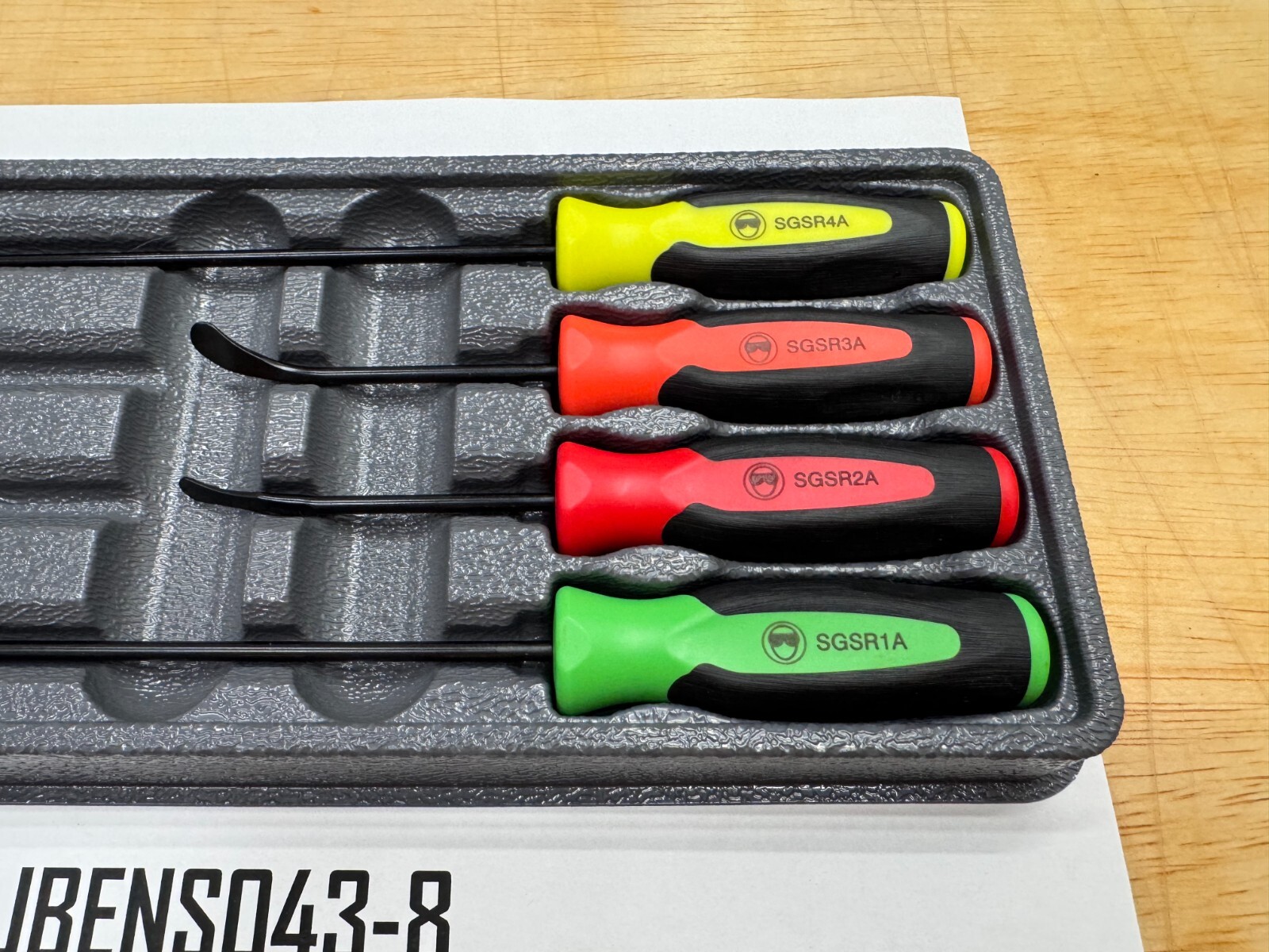 Snap-on Tools USA NEW 4pc MULTI-COLOR Soft Grip Seal Removal Tool Set SGSR104AMC
