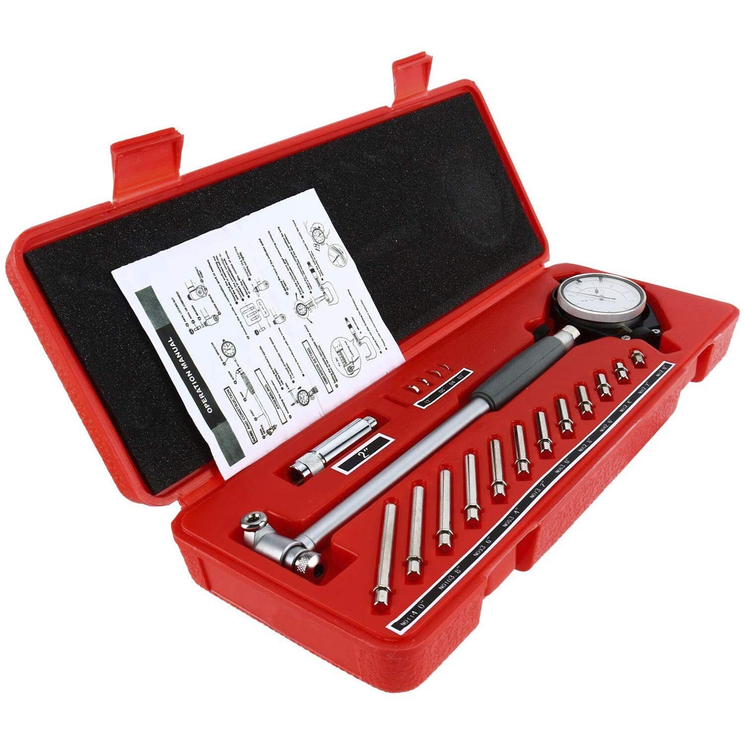 Dial Bore Gauge Set Range 2.0″-6.0″ Diameter Indicator Measuring Engine Cylinder