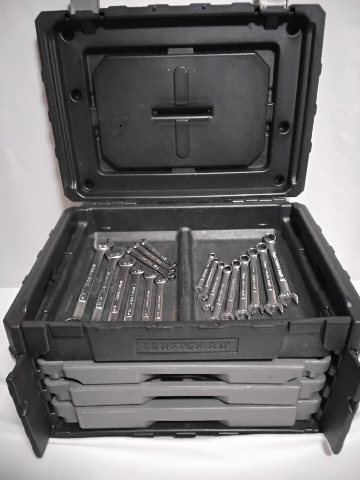 Craftsman Tool Box Organizer Plastic Mechanic Socket Ratchet Set 3 Drawer USA
