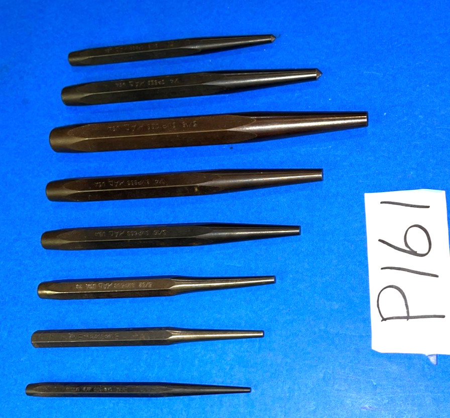 MAC TOOLS NEW 8 PIECE TOTAL 6 PIECE STARTER/MACHINE PUNCH SET + 2 CENTER PUNCHES
