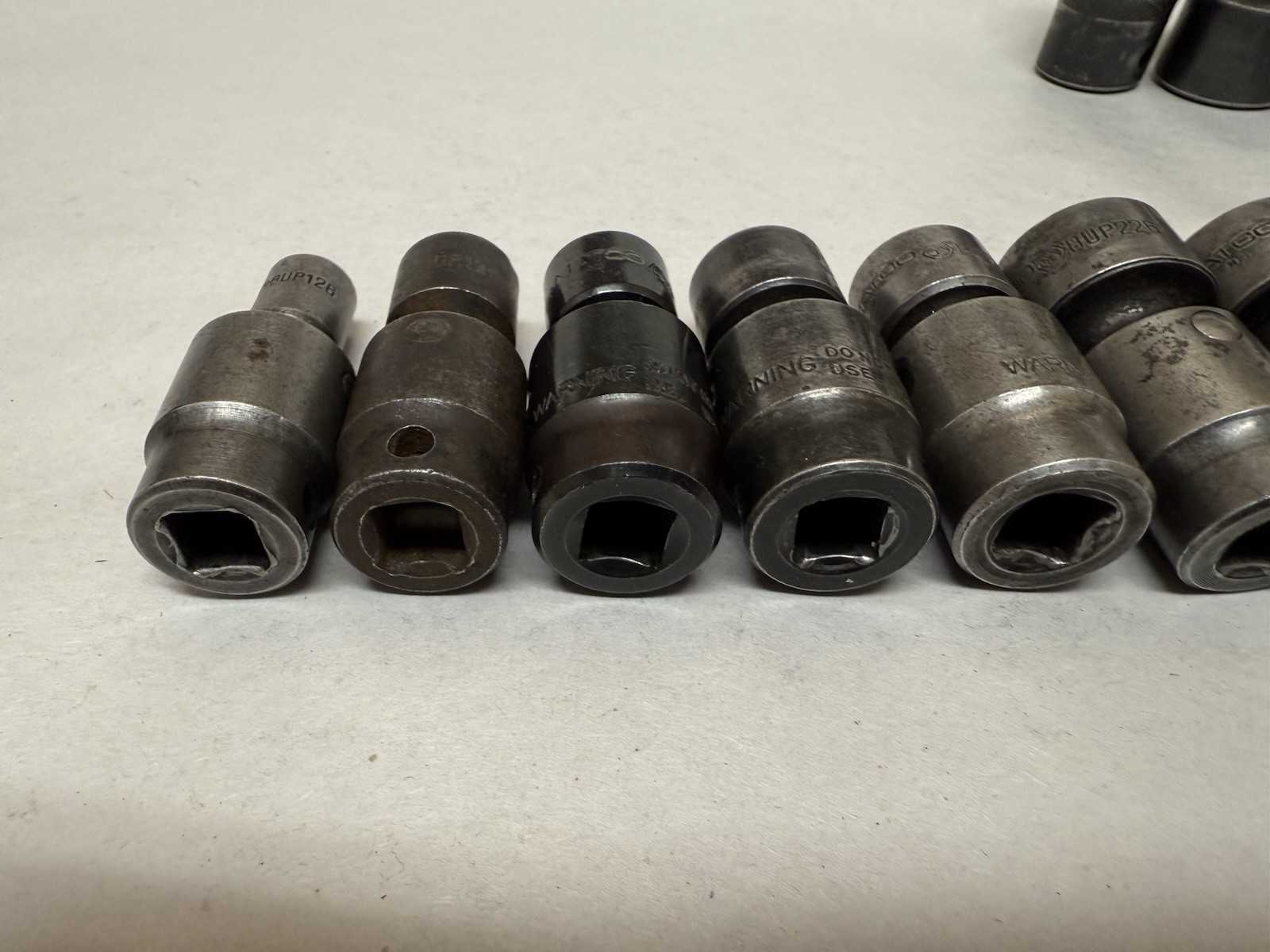 12 pc Lot Matco SAE & Metric Impact Universal Swivel Socket 3/8 & 1/2′ Drive