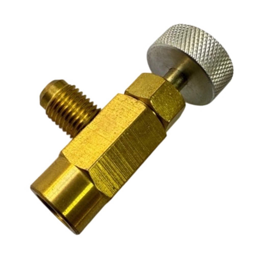 Brass Bottle Opener 7/16-28 Thread for R134a and For R1234yf AC Charging Cans