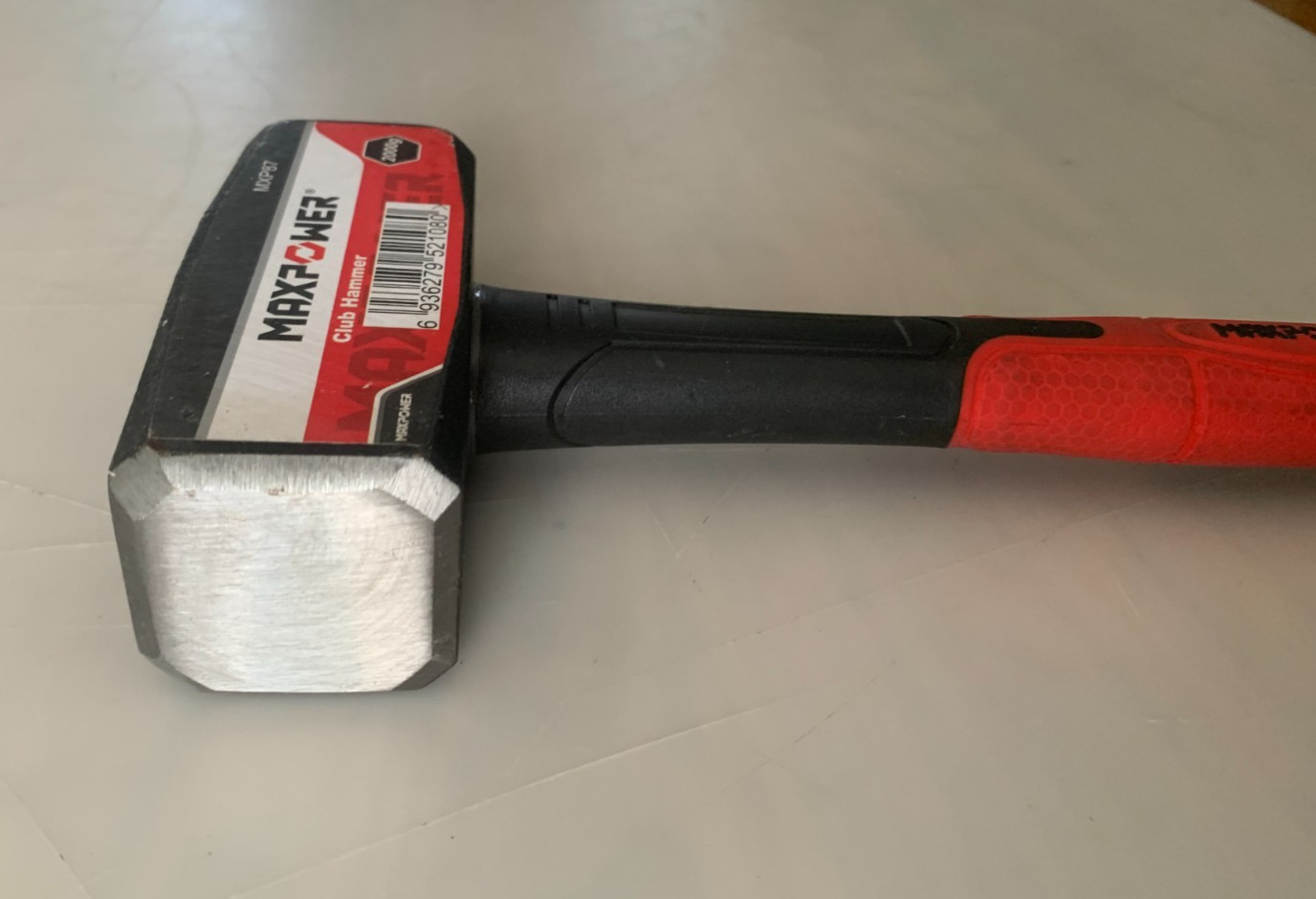 MAXPOWER 4lb Club Hammer, Mini Sledge Hammer with Red Handle, Black