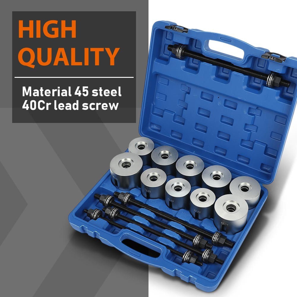 27PCS Universal Press & Pull Sleeve Kit Bush Bearing Removal Insertion Tool Set