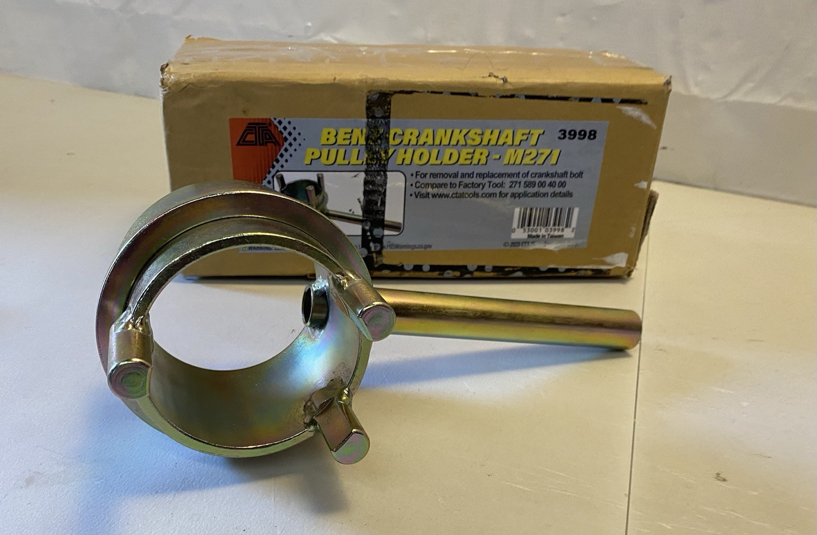 New Benz Crankshaft Pulley Holder CTA Tools M271 Open Box 3998 Made In USA