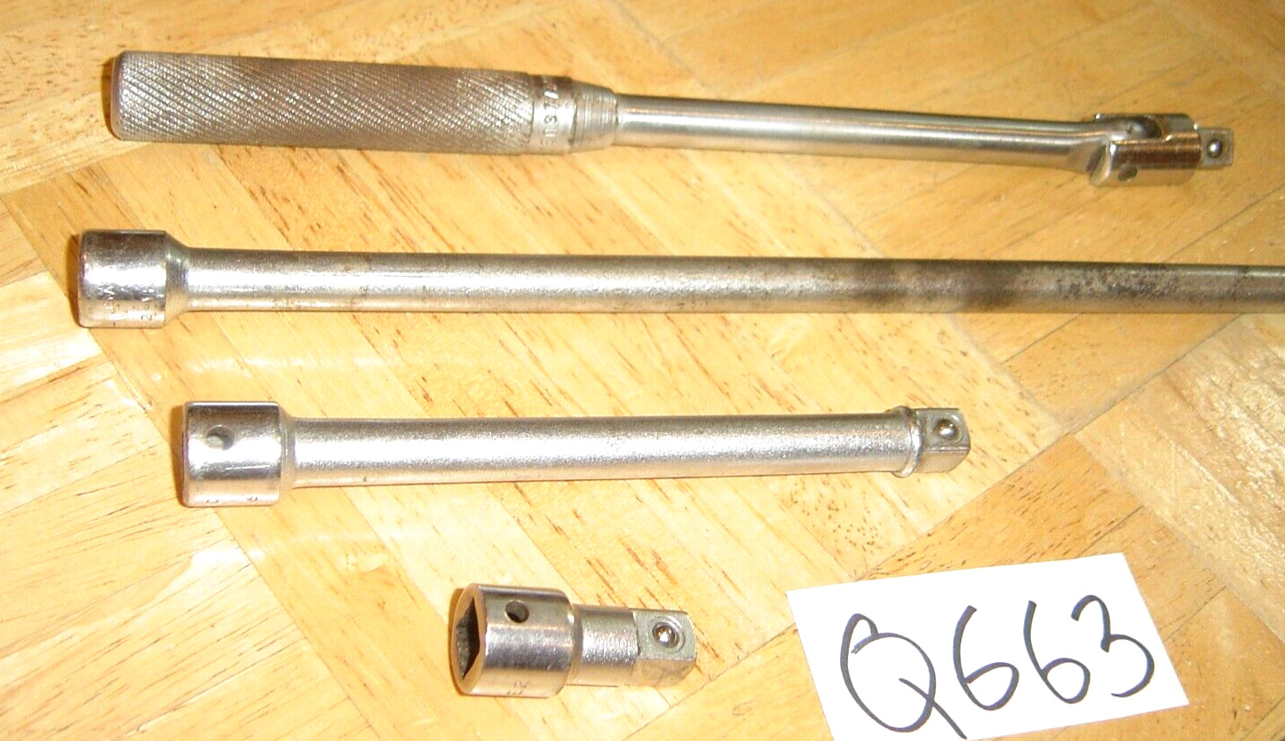 CORNWELL TOOLS 5 PIECE 3/8 DRIVE RATCHET + 3 EXTENSIONS & A 9 INCH BREAKER BAR
