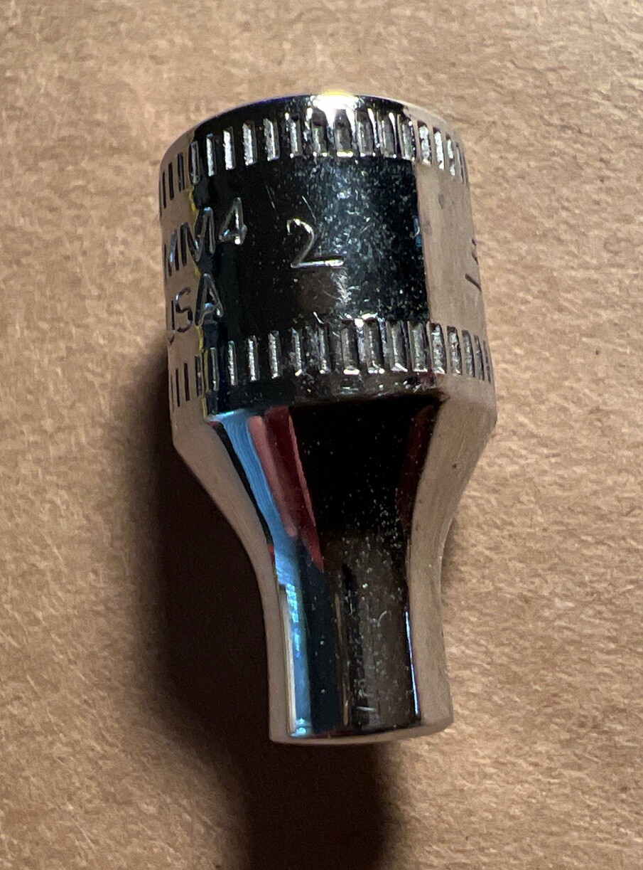 Snap On 1/4″ Drive 4mm Shallow 6pt Metric Socket TMM4
