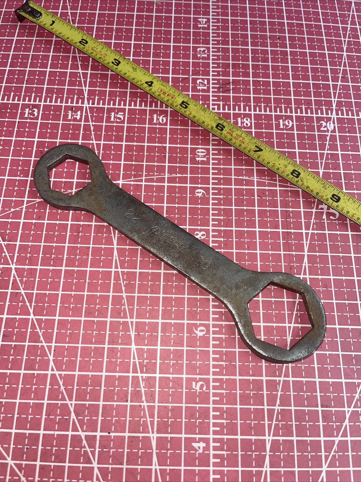 Vintage Yamaha 22 X 29 MM Metric 6 Point Box End Motorcycle Spanner Wrench