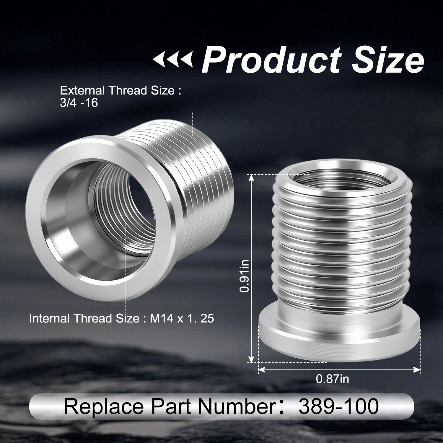 14mm 10x Spark Plug Port Insert for Ford 4. 6L 5. 4L 6. 8 V-10 Triton 389-100