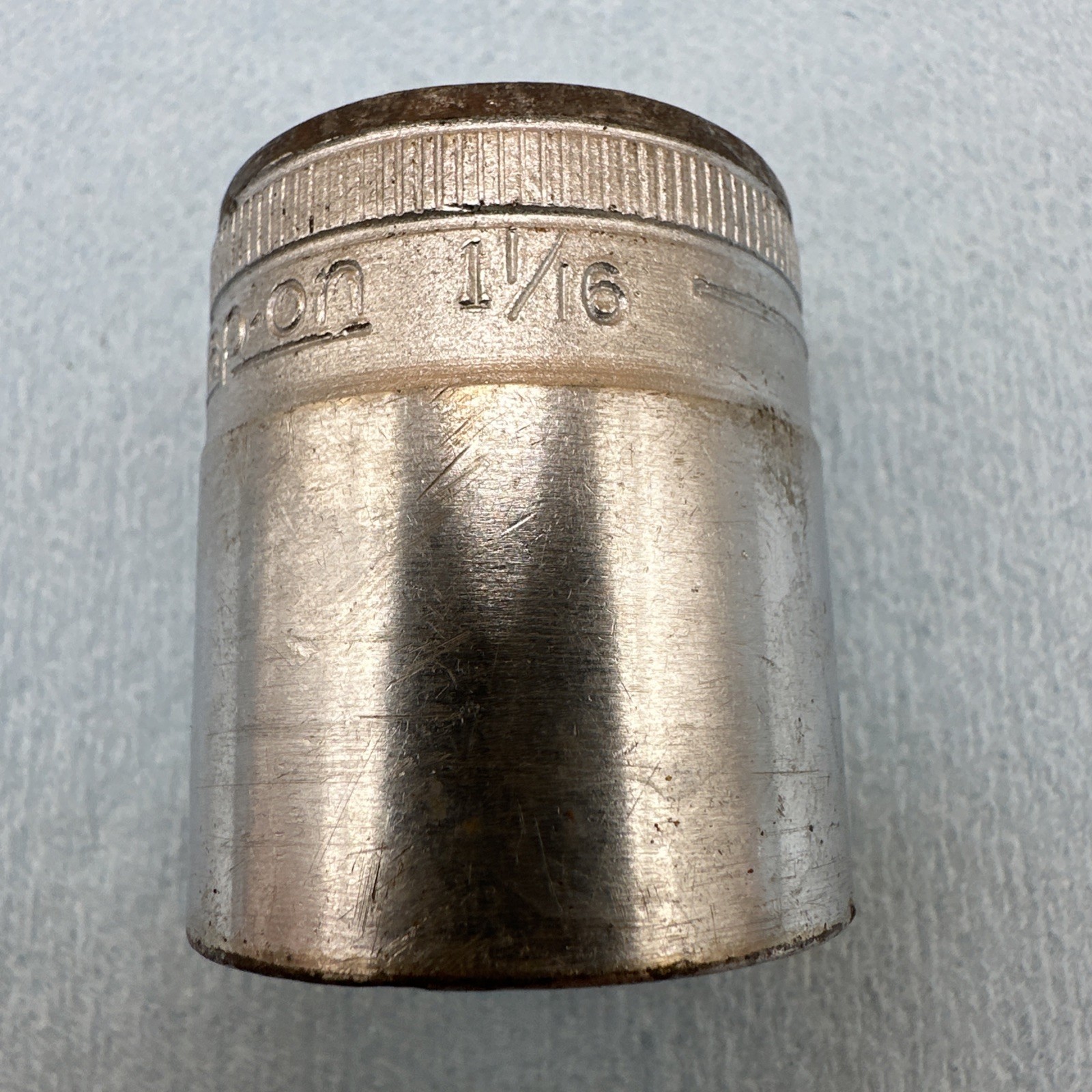 Snap-on Tools 1/2″ Drive 1-1/16″ SAE 12 point Shallow Chrome Socket SW 340, USA