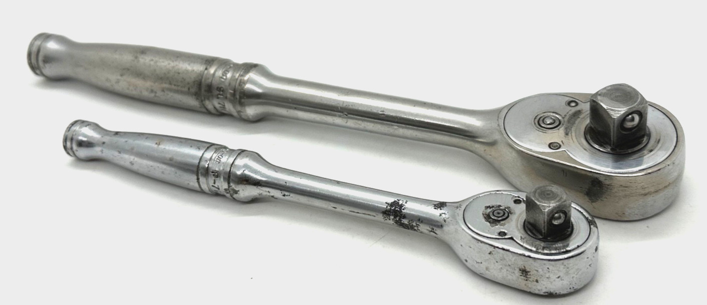 🇺🇸 Snap On Tools 1/2” 3/8” Ratchet Socket Wrench Set Lot 7.5” 10″ Long Handle