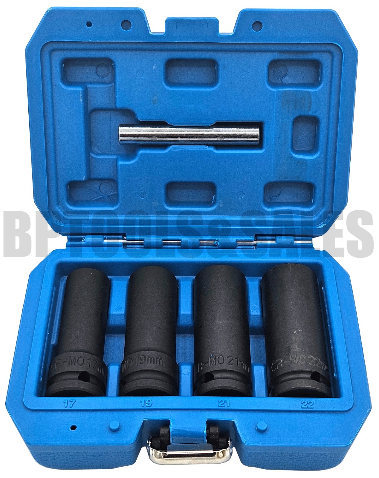 5pcs 1/2″ DR. Deep Twist Socket Set Damaged Worn Lug Nut & Lock Remover 17-22mm
