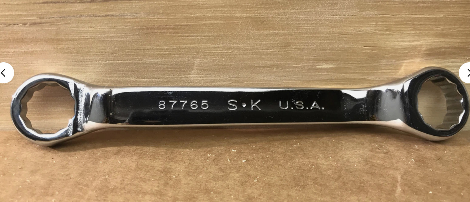 SK #87765 Offset Box End 15mm-16mm 12 Point Metric Chrome New. Original SK