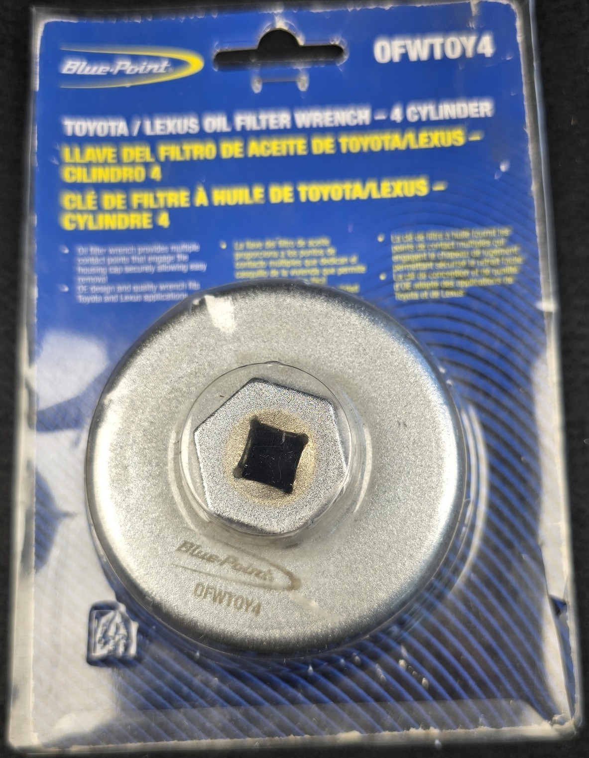 Blue-Point OFWTOY4 Toyota Lexus Oil Filter Wrench 64.5mm 14 Flute 3/8″ Drive NOS