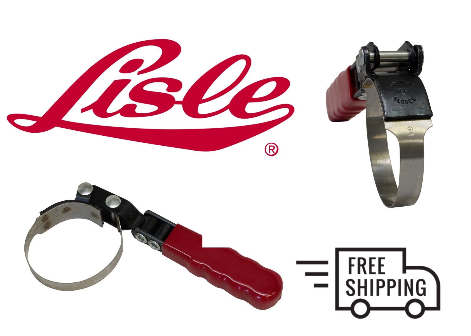 Lisle 54400 Swivel Grip Oil/Fuel Filter Wrench 2-3/8″ to2-5/8″ NEW FREE SHIPPING