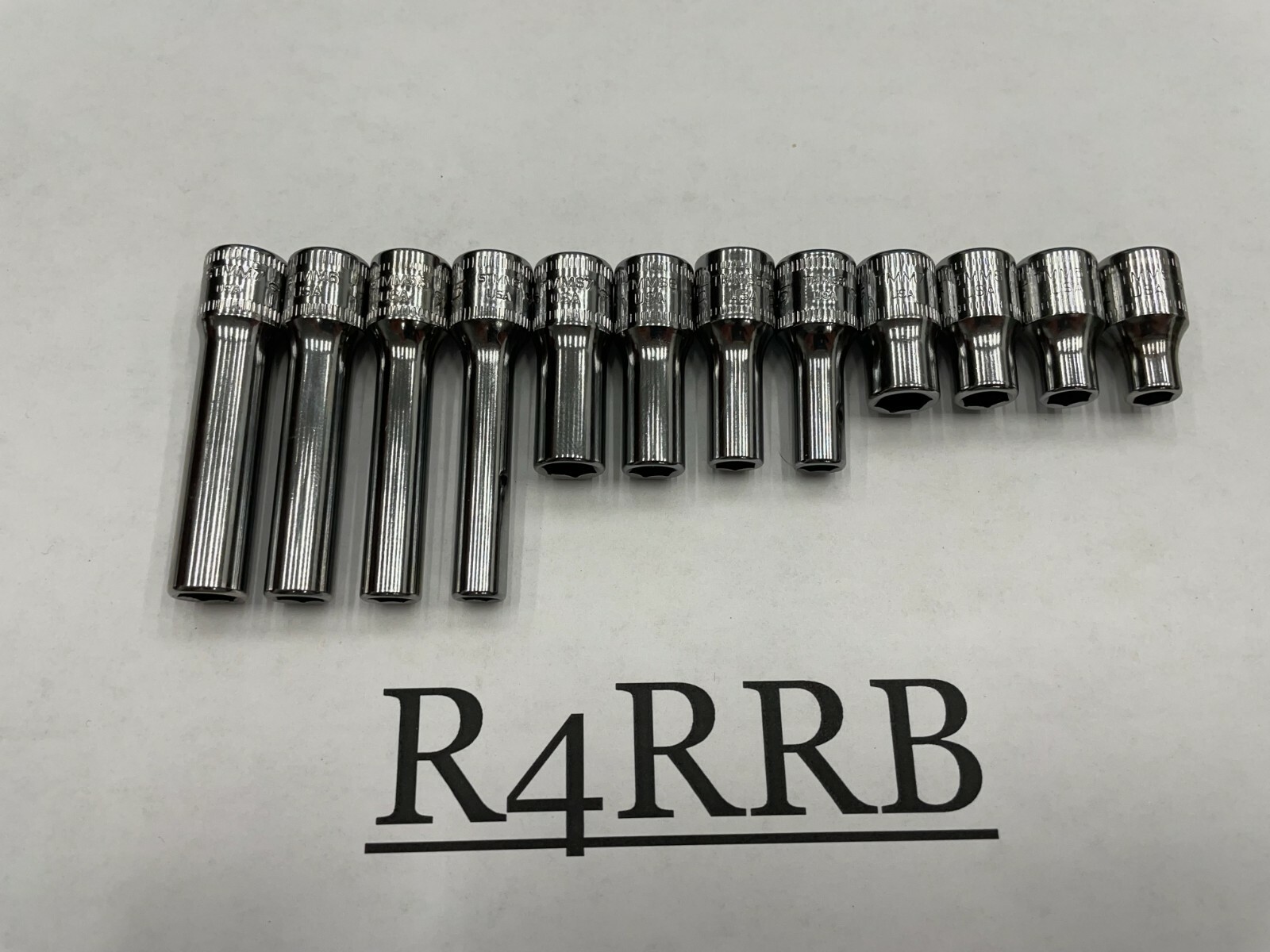 Snap-on Tools NEW 12pc 1/4″ Drive METRIC 6PT Shallow Semi Deep & Deep Lot Set