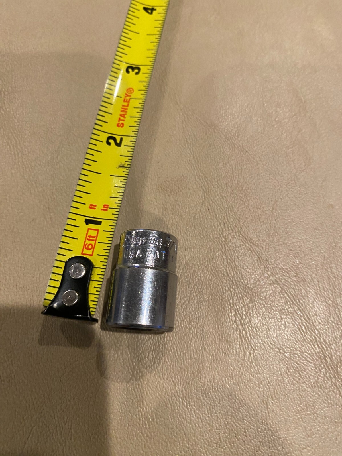 Snap on 7/16″, 6 point, shallow, standard socket, 1/4 dr, #TM 14, chrome,