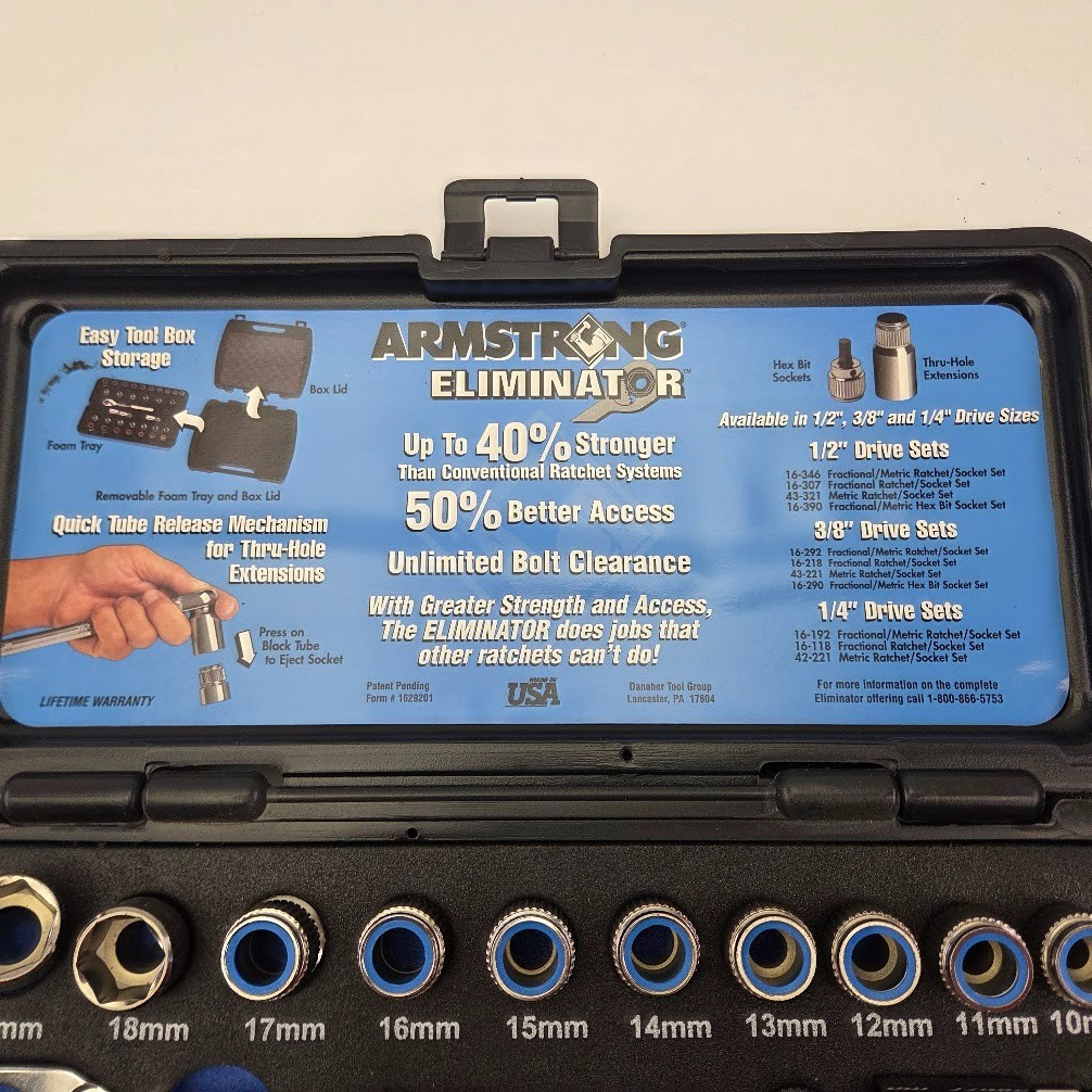 Armstrong Eliminator Pass Through Socket Set Standard and Metric