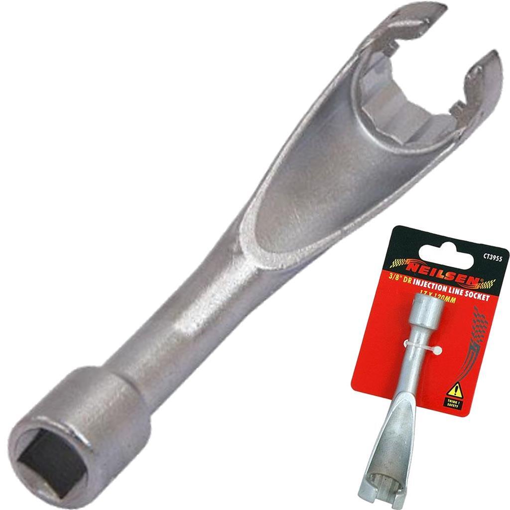 Neilsen 17mm Fuel Injection Line Socket 3/8″ Drive 120mm Mercedes BMW