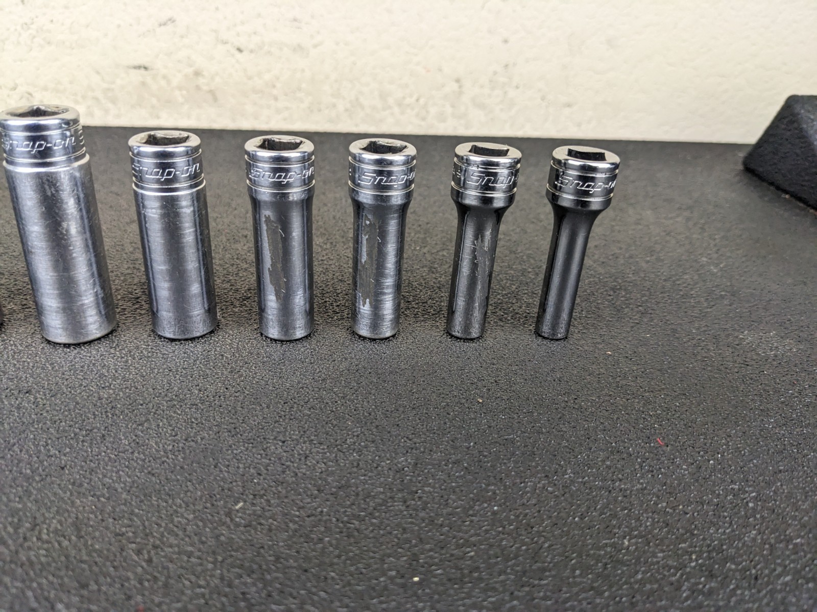 #bo727 Snap-on 211SFSY 1/4″ 7/8″ SAE 11-Piece 3/8″ Drive 6-Point Deep Socket Set