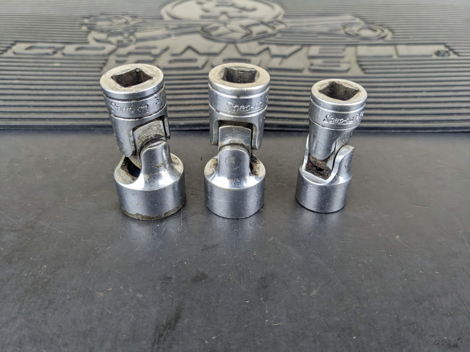 #ba511 Snap On Chrome 6PT Shallow Socket FS18 9/16 FS22 11/16 FS24 3/4