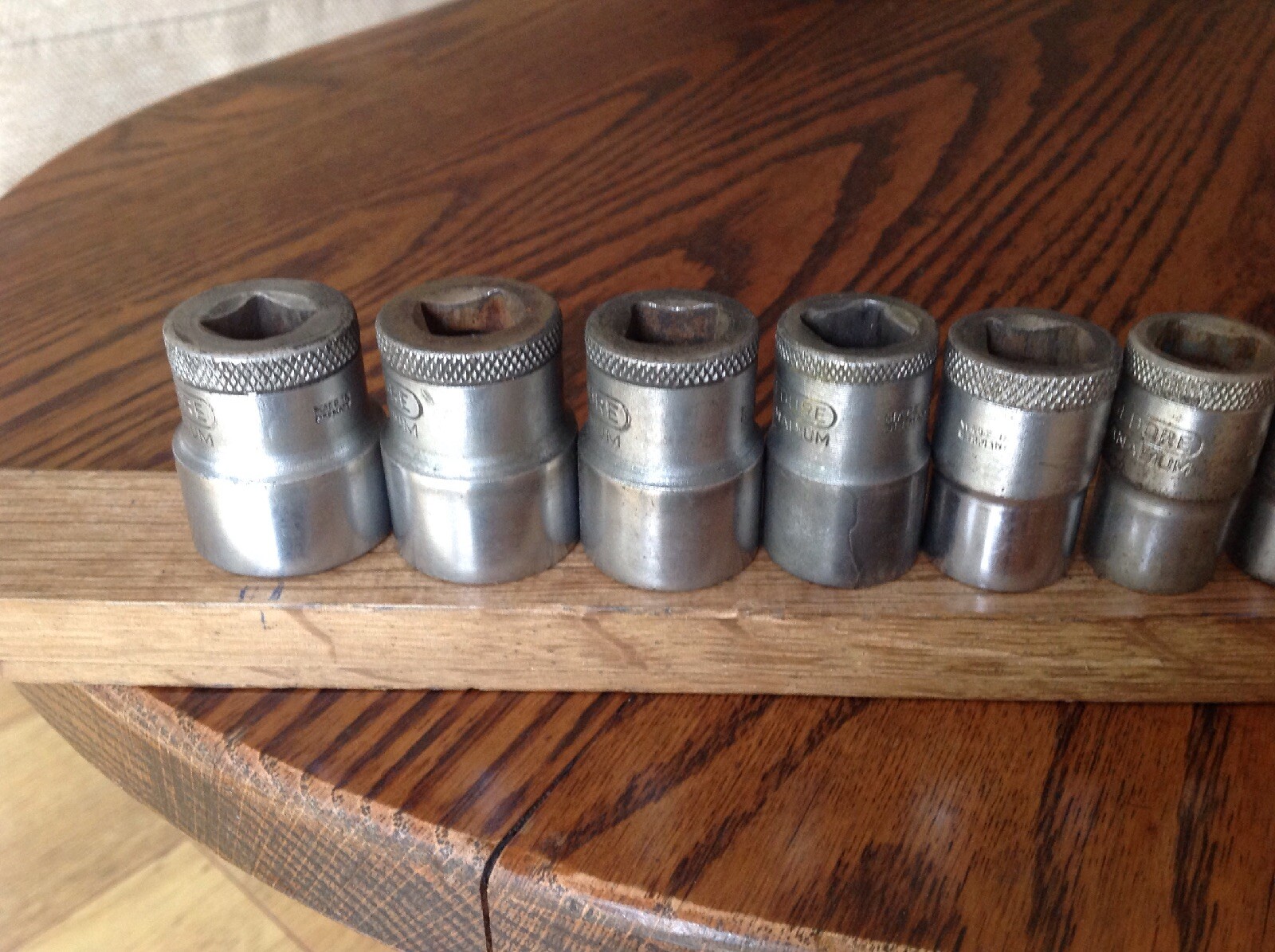 9 Gedore Sockets 1″ To 7/16″ AF With 1/2″ Drive.