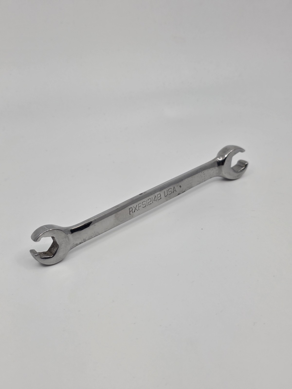 Snap-On Tools USA NEW 3/8″ 7/16″ SAE Double Flare Nut 6pt Line Wrench RXFS1214B