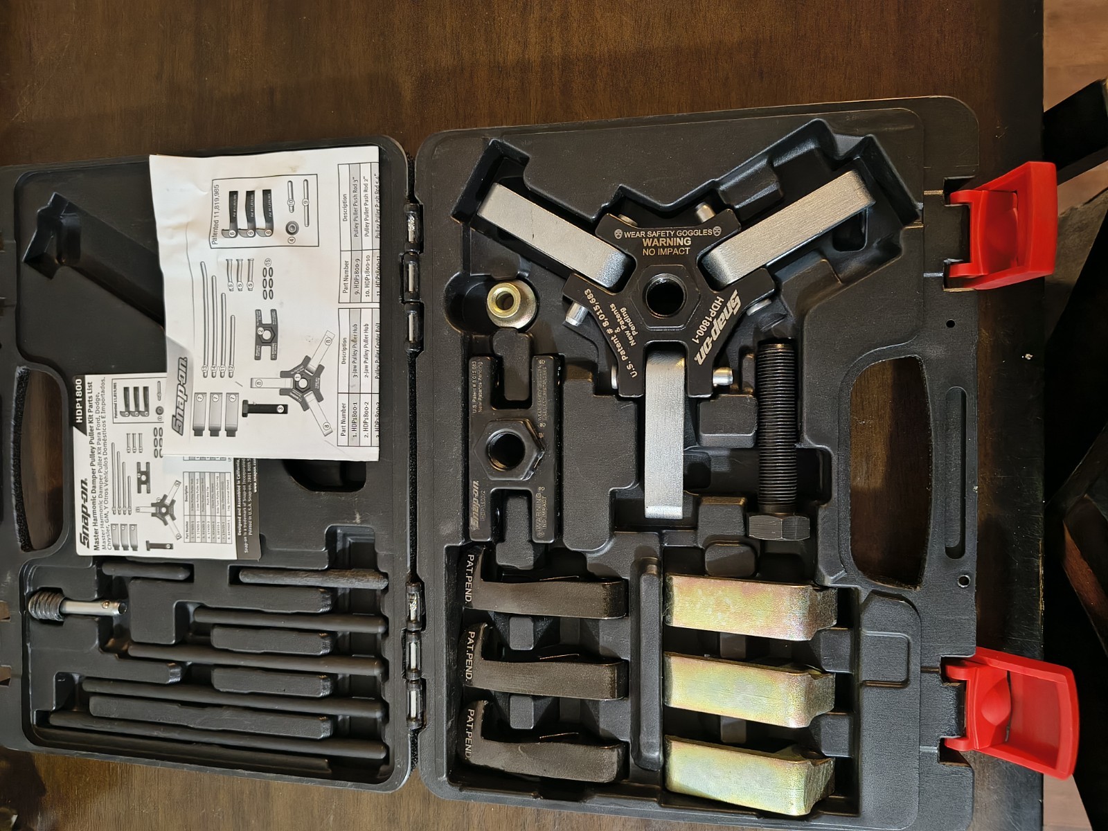 Snapon Tools Hdp1800 Harmonic Balancer Removal Tool Kit