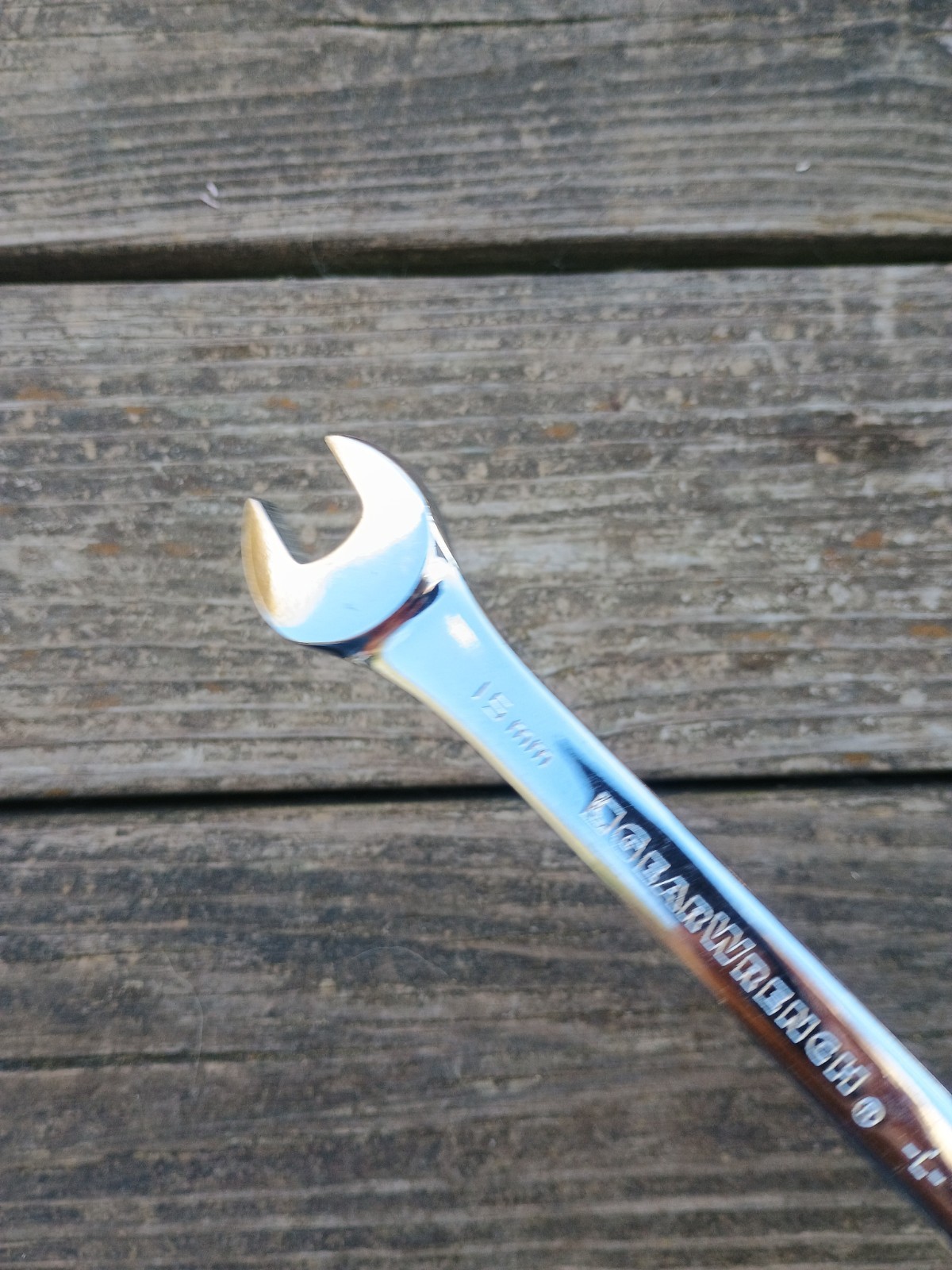 Gear Wrench 15mm Combination Wrench 12 Point Polished Chrome 7.75″ Long
