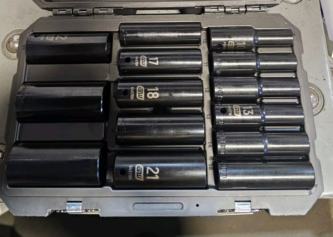GEARWRENCH 14 Pc. 1/2″ Drive 6 Pt. Metric Deep Impact Socket Set 84955N FREESHIP