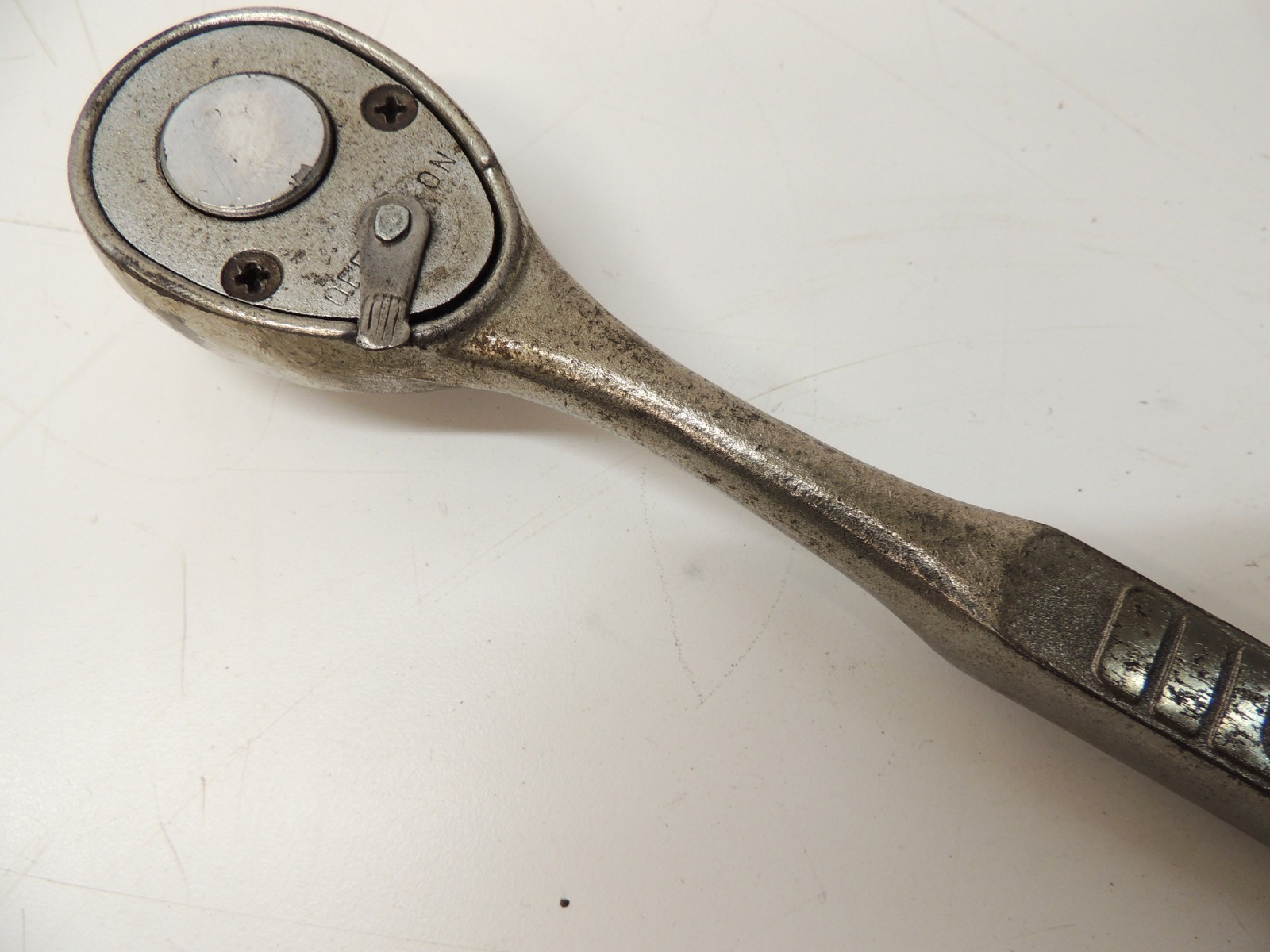 Vtg Firestone Tire 1/2″ Drive Chrome Ratchet Tool Automotive Machinery