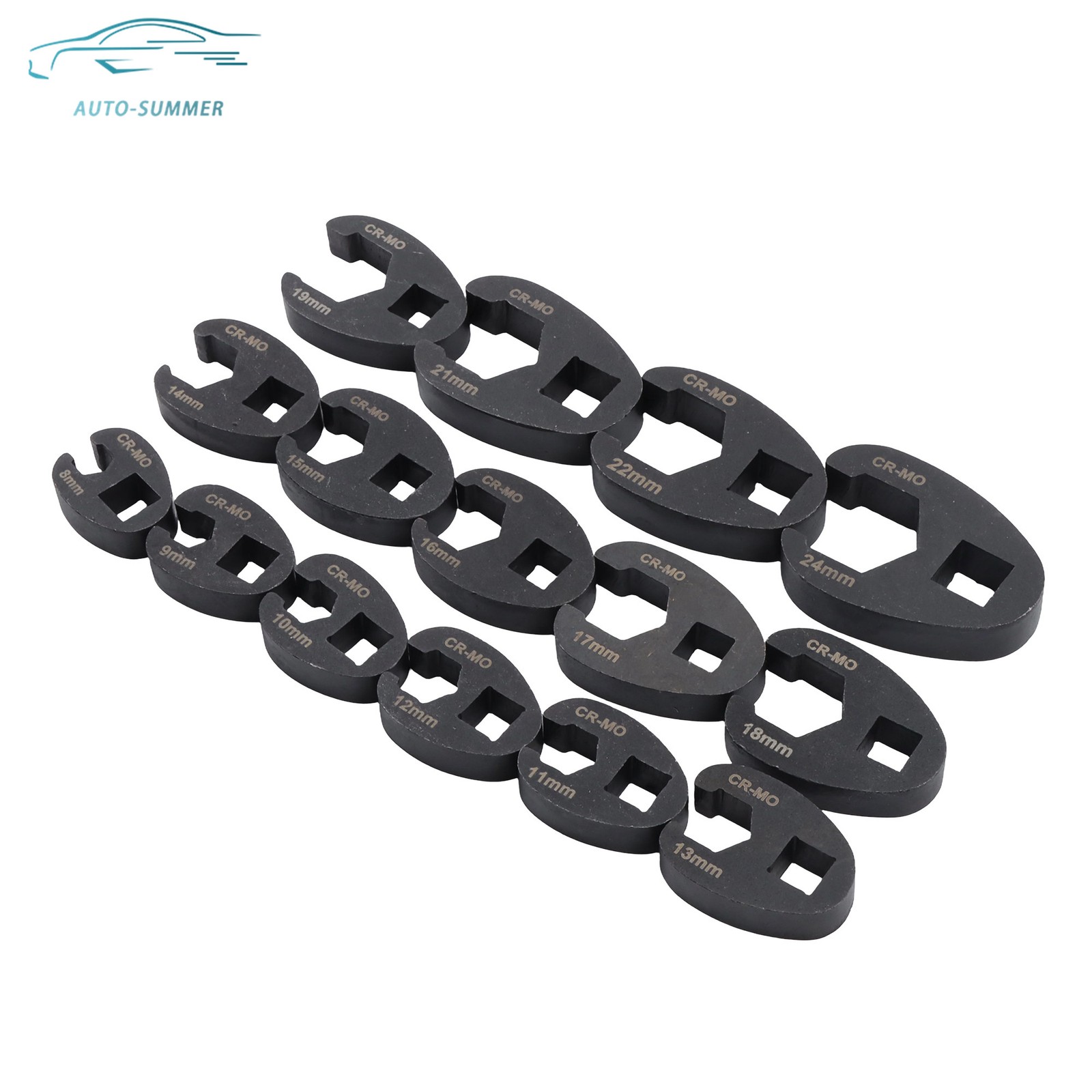 15PCS Crows Foot Wrench Set 1/2″ and 3/8” Drive Flare Nut Crowfoot Wrench Set