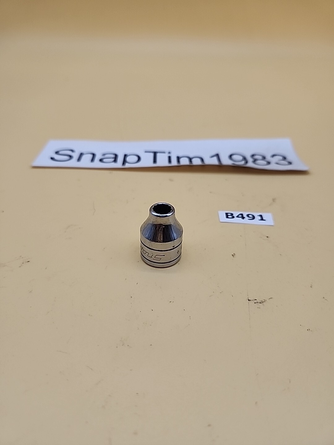 Snap-on Tools F081 1/4″ SAE Flank Drive Shallow Socket 3/8″ Drive 12 Pt USA