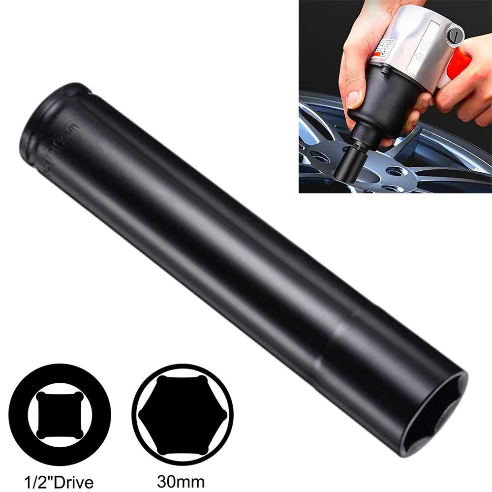1/2″ Drive 30mm Deep Impact Socket CR-V Steel 200mm Length 6-Point Metric Sizes