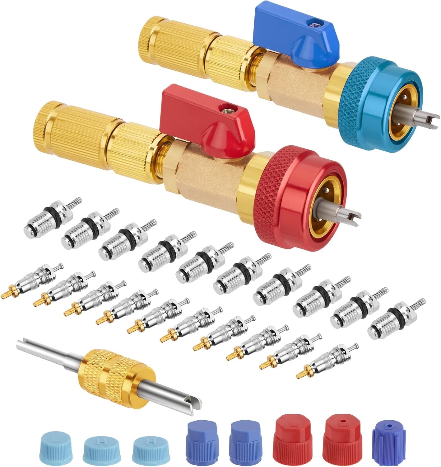 Professional R134A Valve Core Remover & Installer Tool Kit for AC Systems