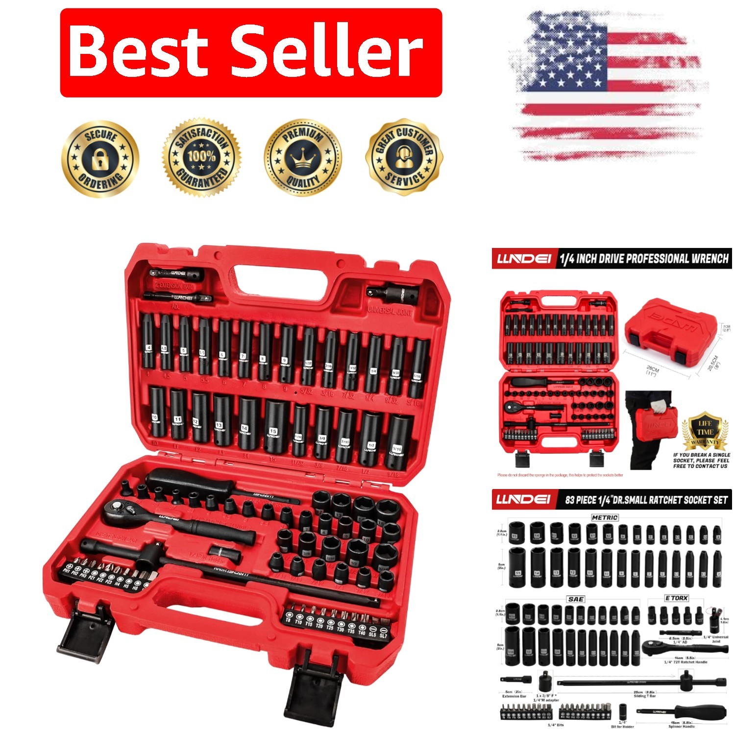 83-Piece Reversible Ratchet and Socket Set for Ultimate Automotive Versatility