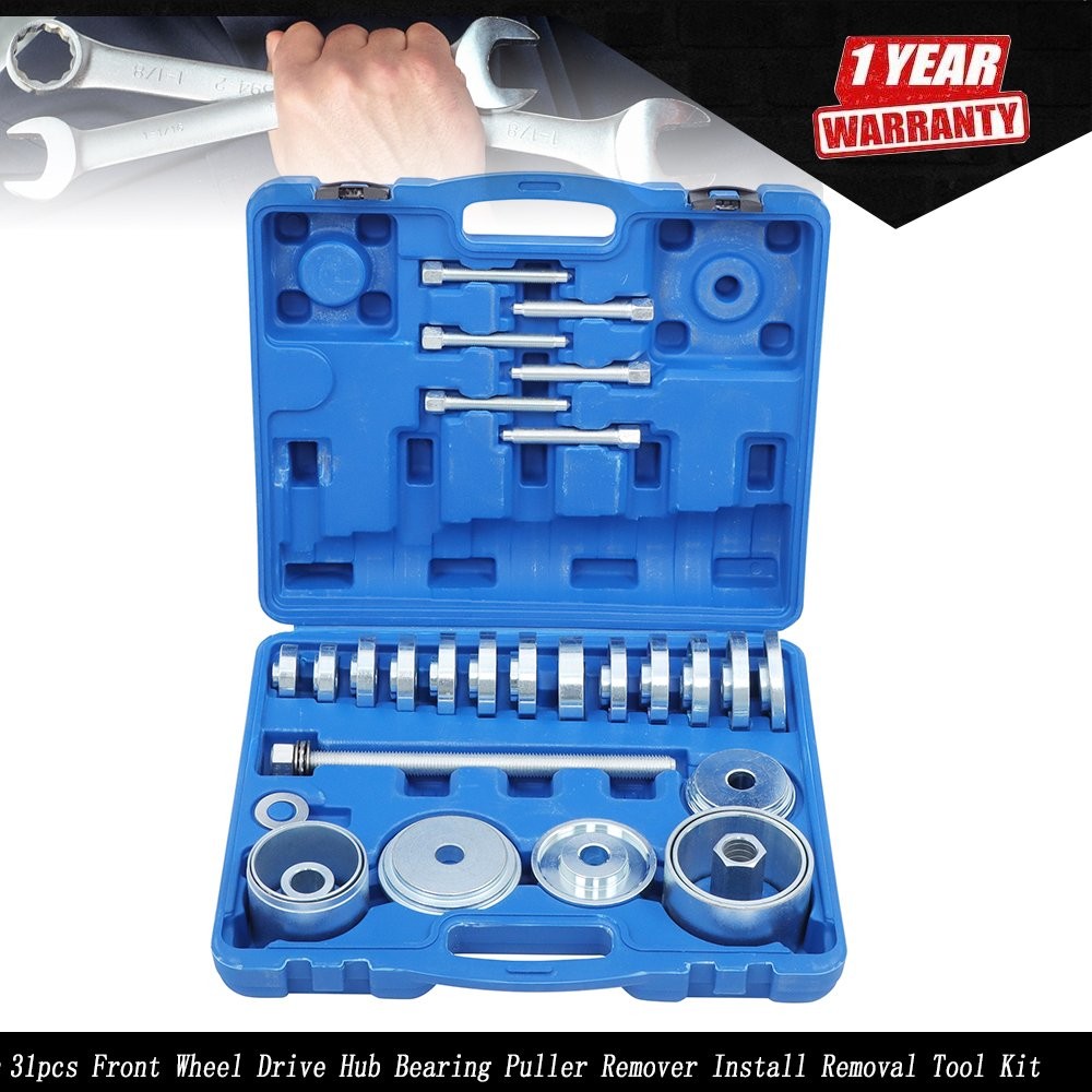 31pcs Front Wheel Drive Hub Bearing Puller Remover Install Removal Tool Kit Set