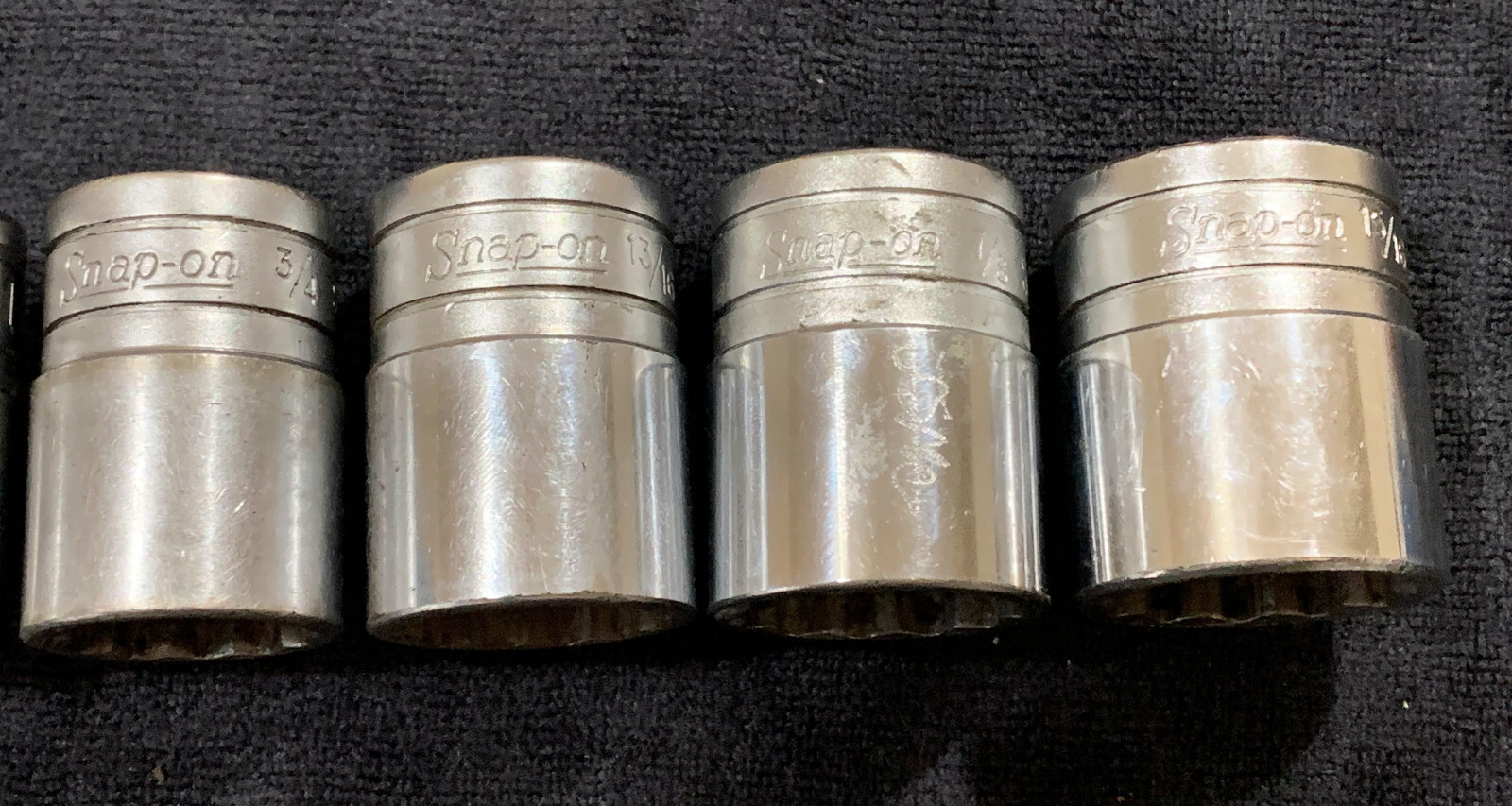 Snap On 1/2″ Dr 9pc Socket Set SAE 7/16″ to 15/16″ 12 Point Shallow SW141-SW301