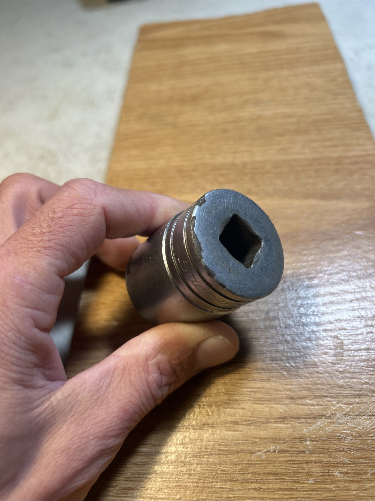 SNAP ON TOOLS – 7/8″ Double-Square 8-Point Shallow Socket,1/2” Drive, # SW428
