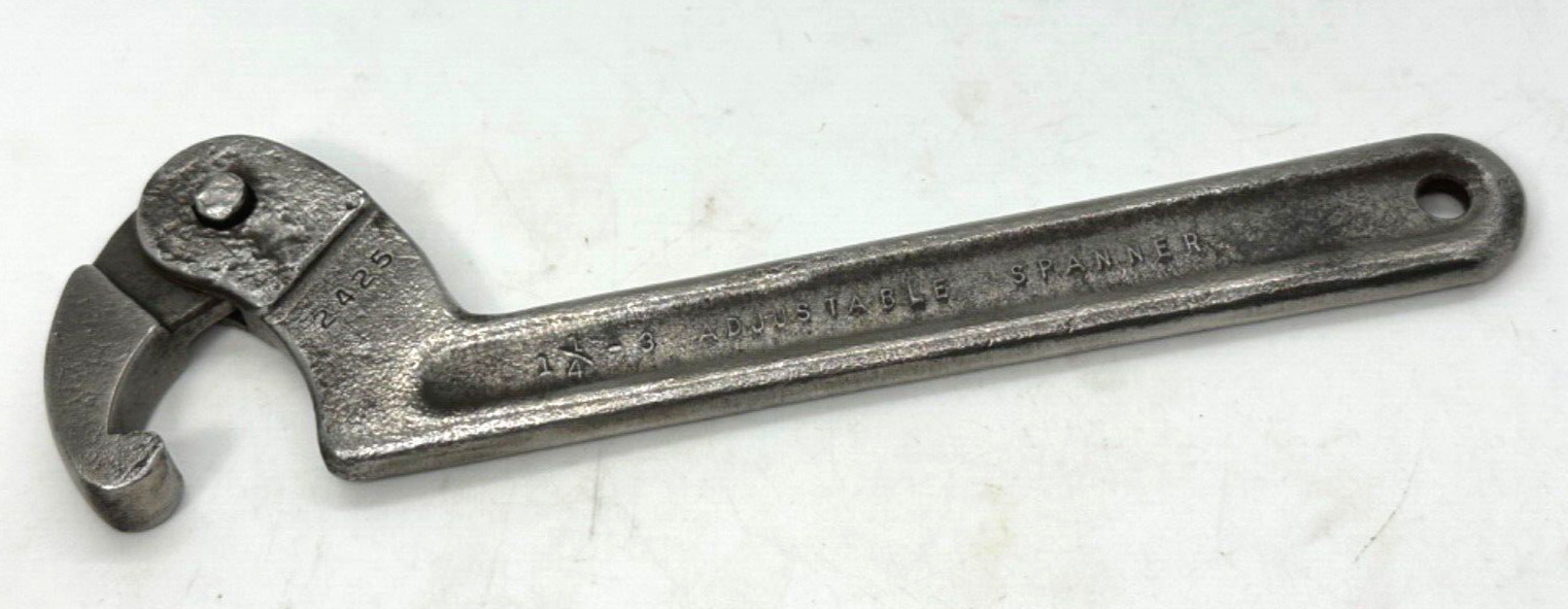 🇺🇸 Snap On Tools SPANNER Pin Hook Wrench Adjustable Jaw 1.25″ – 3″ Medium USA