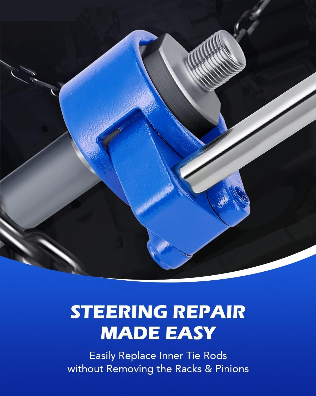 Universal Inner Tie Rod Removal Tool, 3/8″ Low-Profile Wrench, 27-44mm, 1/2″ Dri