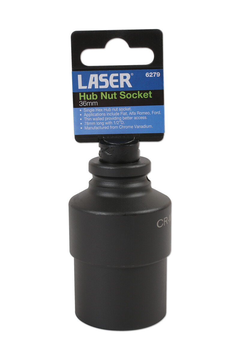 (BS) Laser 6279 Hub Nut Socket Thin Walled Deep 36mm