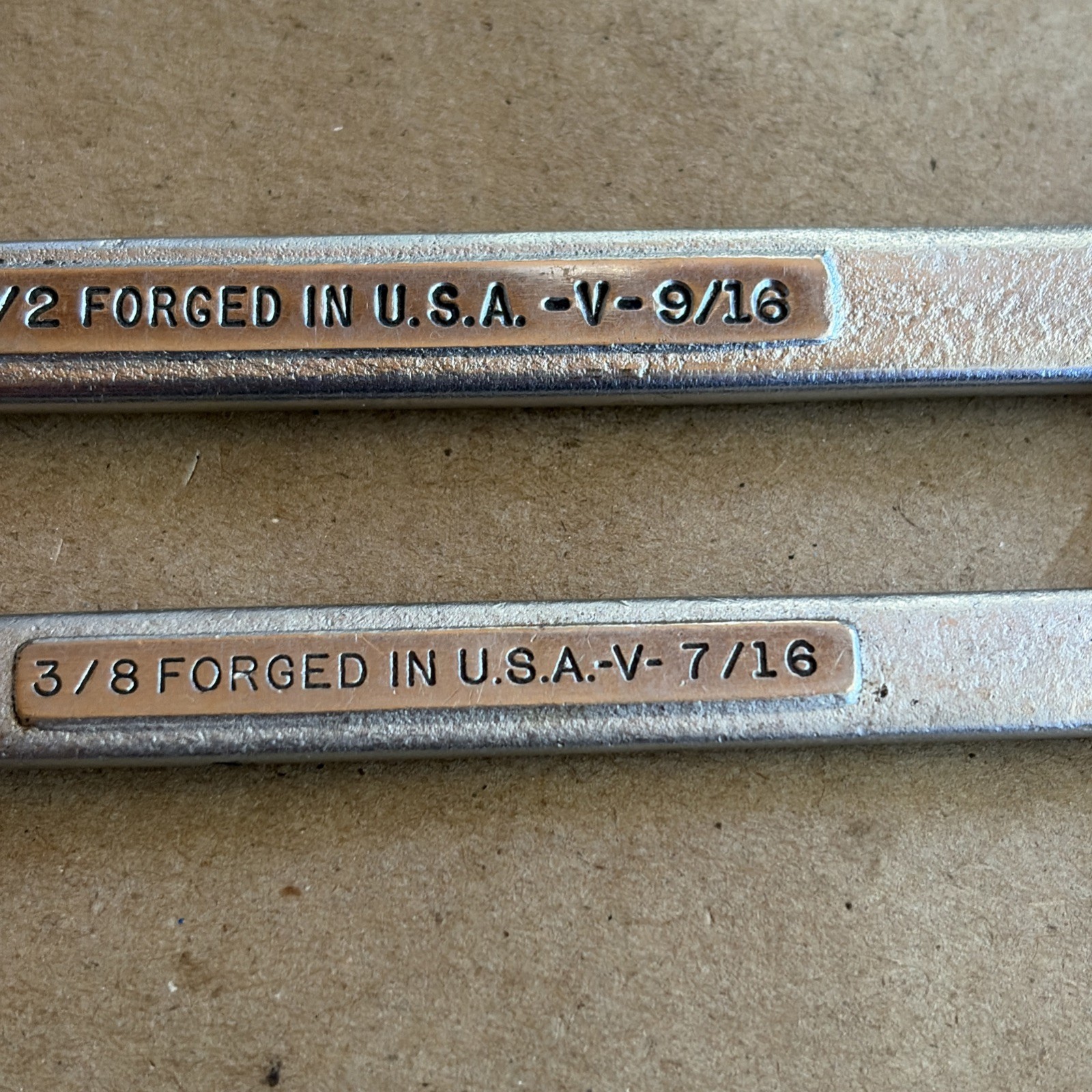 2 Vtg. Craftsman -V- Double End Flare Nut Line Wrench 3/8″ x 7/16″ 1/2″ x 9/16″
