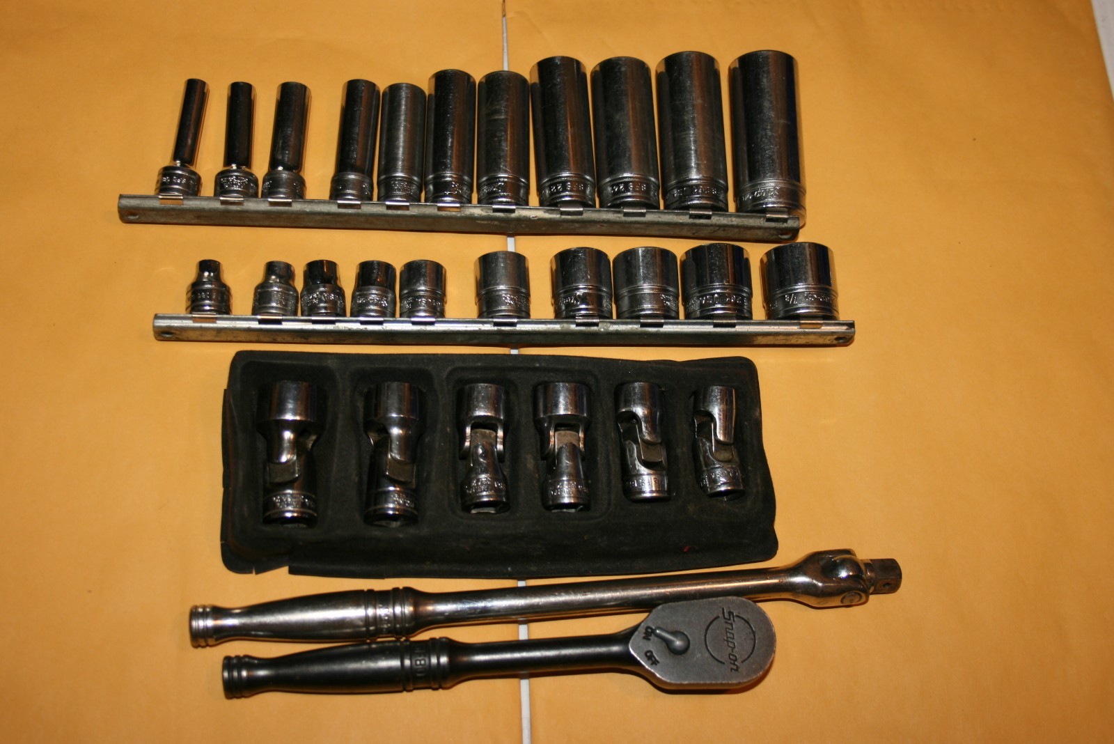 SNAP-ON TOOLS 3/8″ DRIVE DEEP/ SHALLOW / UNIVERSAL SOCKET RATCHET BAR SET 30pcs