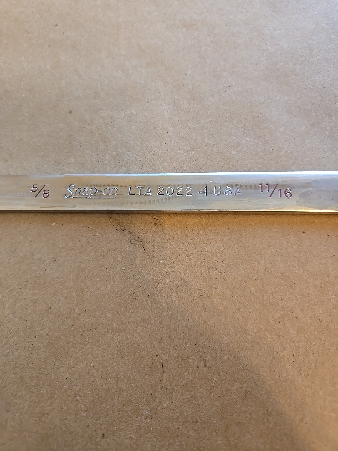 Snap On 5/8″-11/16″ SAE Low Torque Slime Line Open End Wrench LTA2022