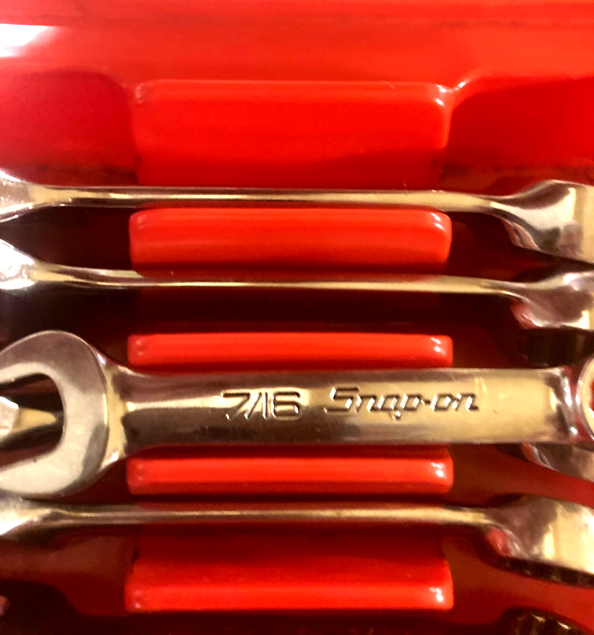 Snap On Combination Wrench 12PT flank drive short 7/16-3/4″ 6PC SAE set OXI 6 pc