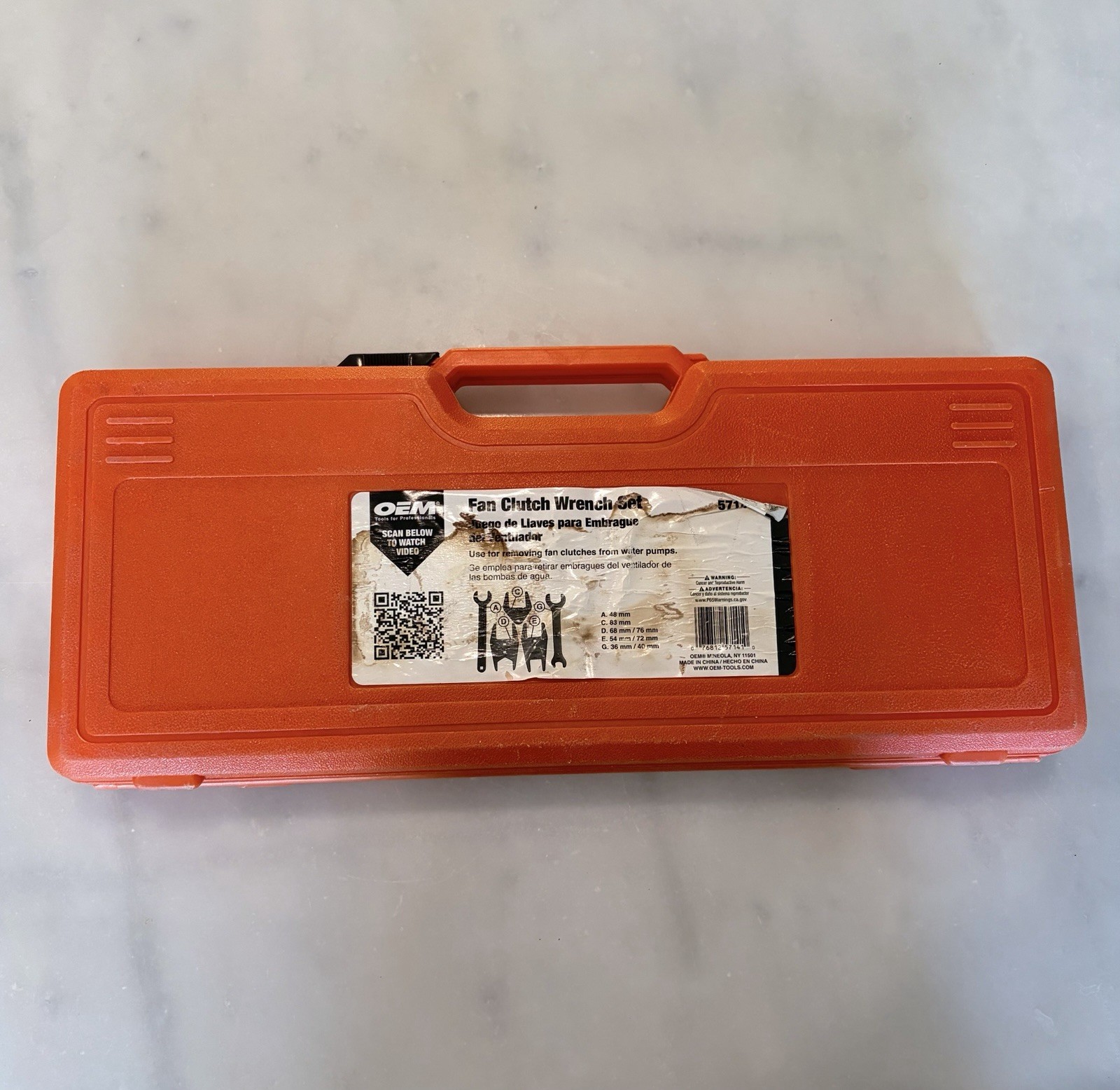 OEMTOOLS Fan Clutch Wrench Set 5 Piece