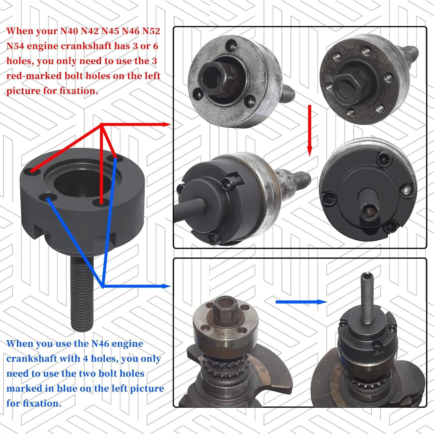 Crankshaft Front Oil Seal Installer Removal Tool for BMW N42 N46 N52 N53 N54 N45
