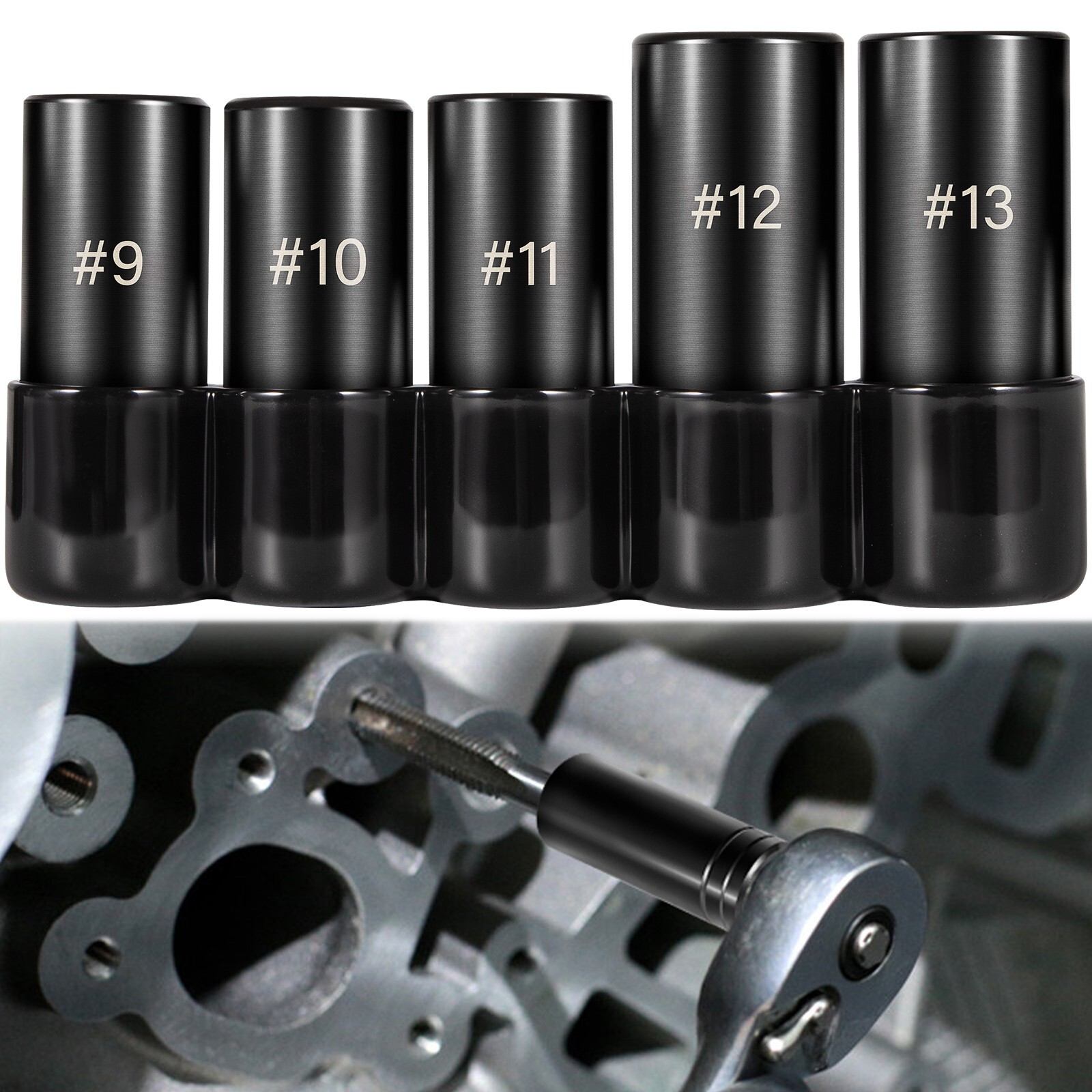 71670 Large Tap Socket Set fit 5/8″, 11/16″, 3/4″, 7/8″ and 1″ Taps